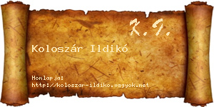 Koloszár Ildikó névjegykártya